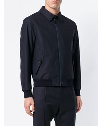 Blouson aviateur bleu marine Z Zegna