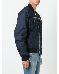 Blouson aviateur bleu marine DSQUARED2