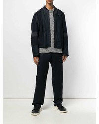 Blouson aviateur bleu marine Jil Sander