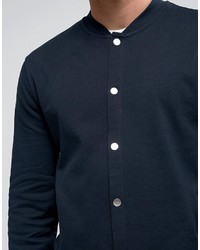 Blouson aviateur bleu Asos