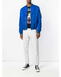 Blouson aviateur bleu Moschino