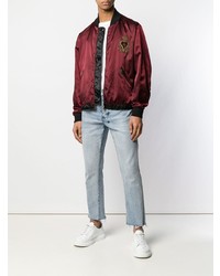 Blouson aviateur bordeaux Dolce & Gabbana