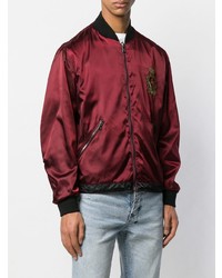 Blouson aviateur bordeaux Dolce & Gabbana