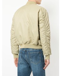 Blouson aviateur brodé beige Sss World Corp