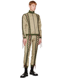 Blouson aviateur brodé beige Youths in Balaclava