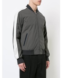 Blouson aviateur brodé gris foncé Stella McCartney