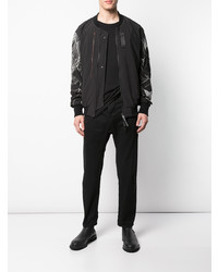 Blouson aviateur brodé noir 11 By Boris Bidjan Saberi