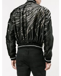 Blouson aviateur brodé noir Haider Ackermann