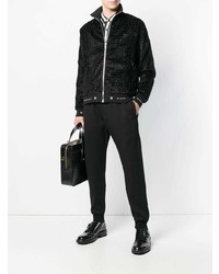 Blouson aviateur brodé noir Givenchy