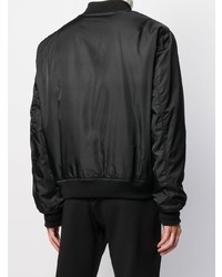 Blouson aviateur brodé noir Moschino