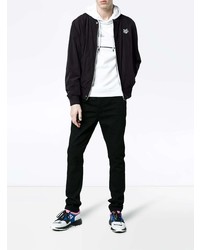 Blouson aviateur brodé noir Kenzo