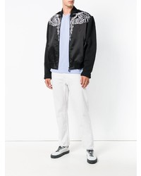 Blouson aviateur brodé noir Marcelo Burlon County of Milan