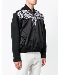 Blouson aviateur brodé noir Marcelo Burlon County of Milan