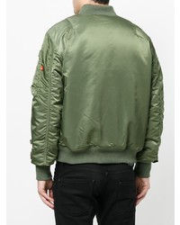 Blouson aviateur brodé olive Alpha Industries