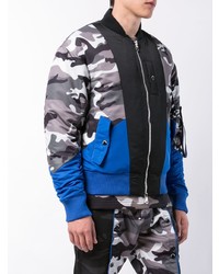 Blouson aviateur camouflage multicolore Mostly Heard Rarely Seen