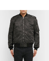 Blouson aviateur camouflage noir Saint Laurent