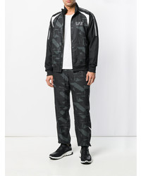 Blouson aviateur camouflage noir Ea7 Emporio Armani