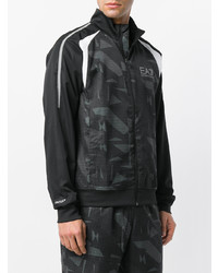 Blouson aviateur camouflage noir Ea7 Emporio Armani