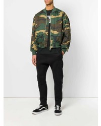 Blouson aviateur camouflage vert foncé Alyx