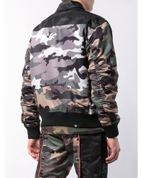 Blouson aviateur camouflage vert foncé Mostly Heard Rarely Seen