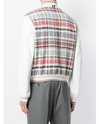 Blouson aviateur écossais blanc Thom Browne