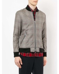 Blouson aviateur écossais gris Loveless