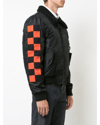 Blouson aviateur écossais noir Off-White