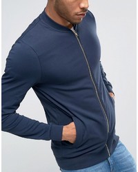 Blouson aviateur en coton bleu marine Asos