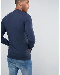 Blouson aviateur en coton bleu marine Asos