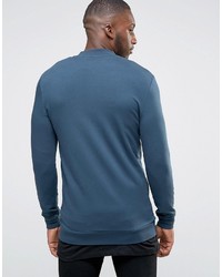 Blouson aviateur en coton bleu marine Asos