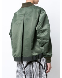 Blouson aviateur en coton olive Sacai