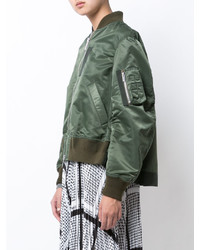 Blouson aviateur en coton olive Sacai