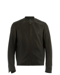 Blouson aviateur en cuir noir Ajmone