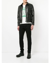 Blouson aviateur en cuir noir Hysteric Glamour