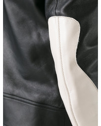 Blouson aviateur en cuir noir Maison Margiela