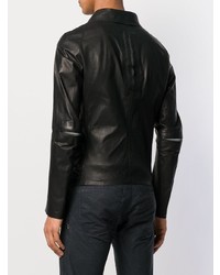 Blouson aviateur en cuir noir Isaac Sellam Experience