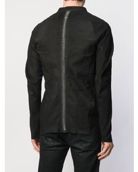 Blouson aviateur en cuir noir Isaac Sellam Experience