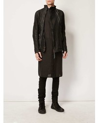 Blouson aviateur en cuir noir Boris Bidjan Saberi