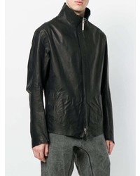 Blouson aviateur en cuir noir Isaac Sellam Experience