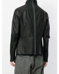 Blouson aviateur en cuir noir Isaac Sellam Experience