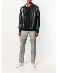 Blouson aviateur en cuir noir Bally X Swiss