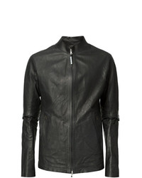 Blouson aviateur en cuir noir Isaac Sellam Experience