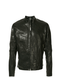 Blouson aviateur en cuir noir Isaac Sellam Experience