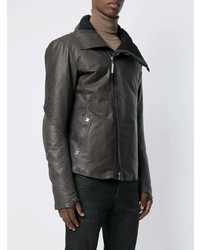 Blouson aviateur en cuir noir Isaac Sellam Experience