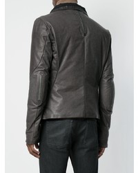 Blouson aviateur en cuir noir Isaac Sellam Experience