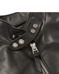 Blouson aviateur en cuir noir Tom Ford