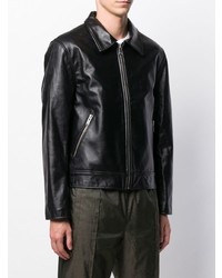 Blouson aviateur en cuir noir Misbhv