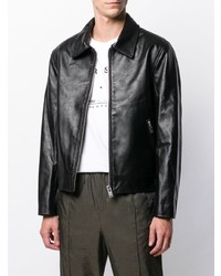 Blouson aviateur en cuir noir Misbhv