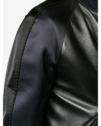 Blouson aviateur en cuir noir Givenchy