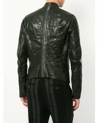 Blouson aviateur en cuir noir Isaac Sellam Experience